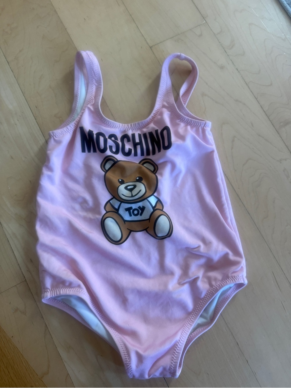 Moschino Kids Pink Teddy One-Piece